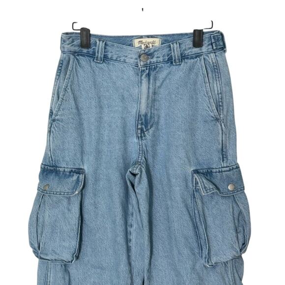 Madewell Low-Slung Straight Cargo Jeans in Coleman Wash NK883 Size 23 - Picture 10 of 12